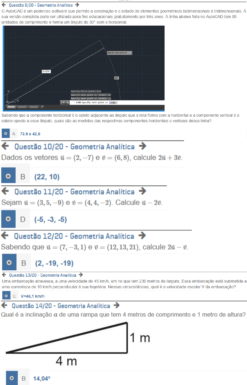 Apol 20 Geometria Analitica Geometria Analítica 6812