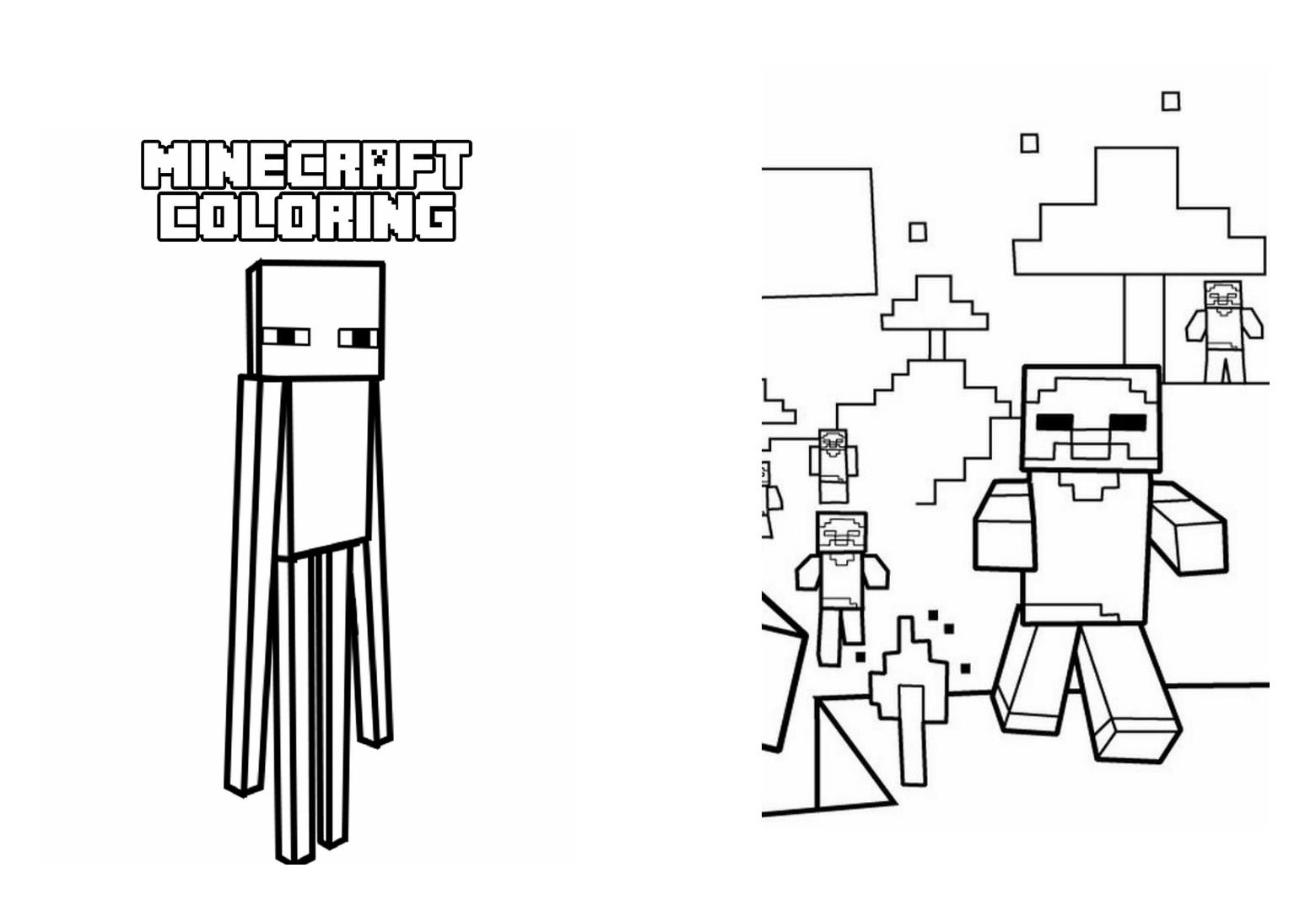 Minecraft desenho para imprimir-11 - Alfabetização e Letramento