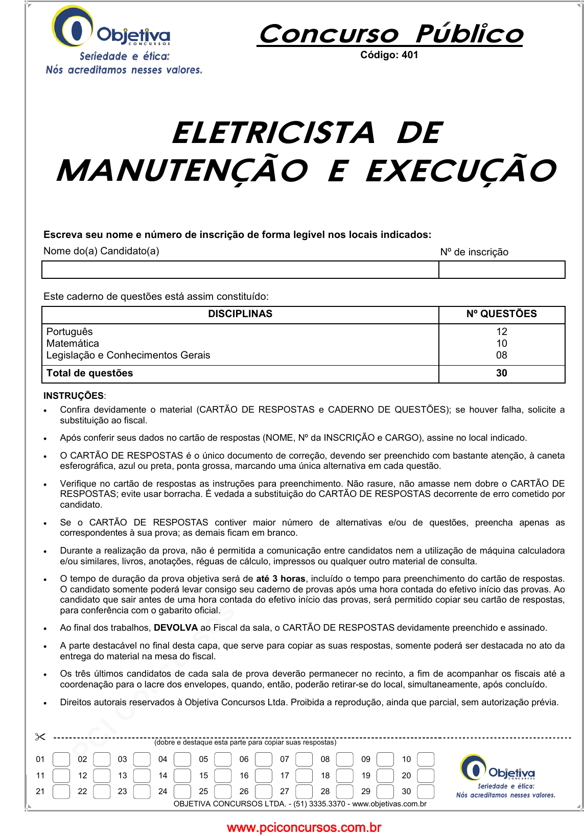 Prova SESCSE - ADVISE - 2010 - para Artífice de Manutenção - Pedreiro.pdf -  Provas de Concursos Públicos