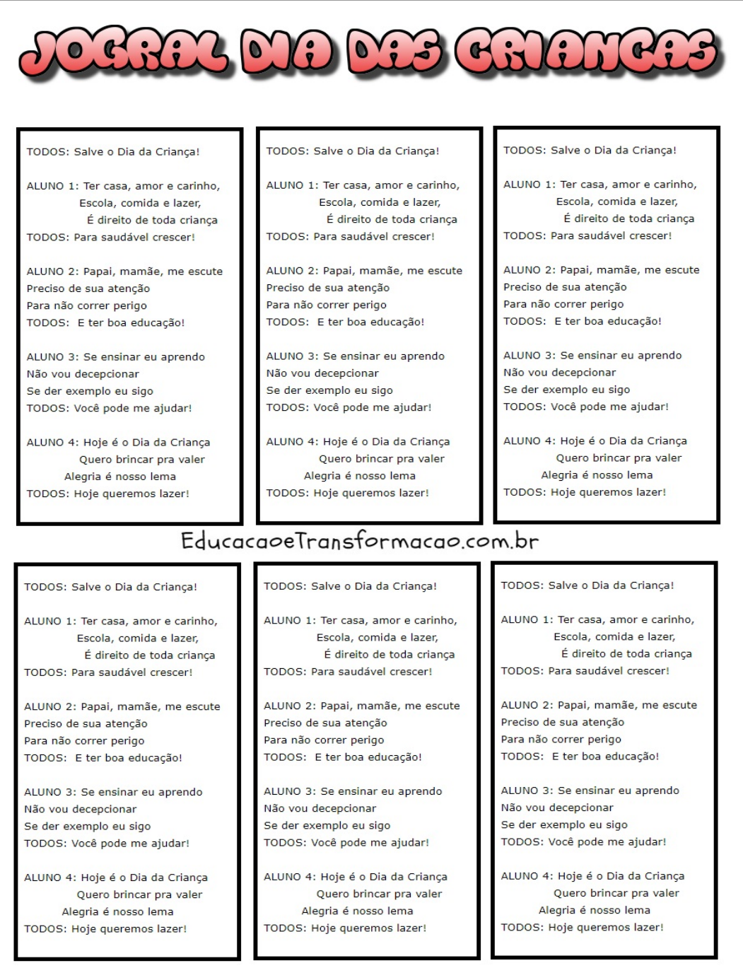 Dia das Crianças - Comunicação