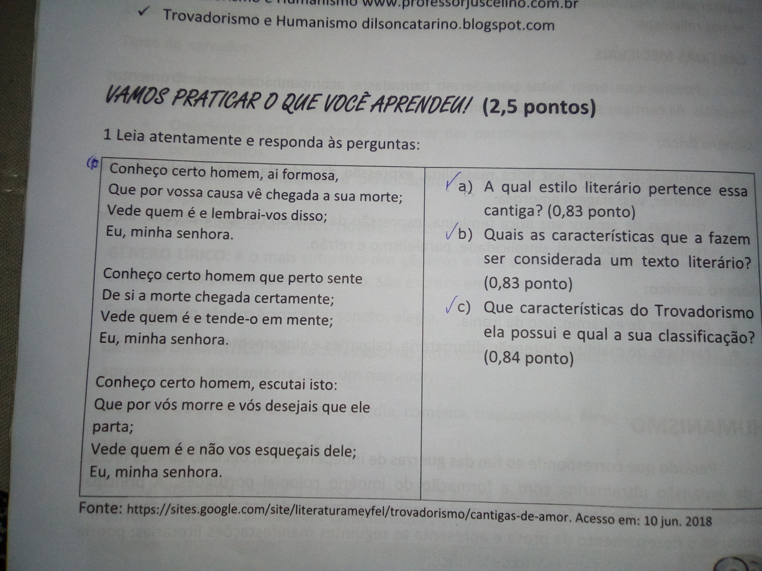 Responda as questões em portugués. 1- Qual a tradução do titulo do texto em  portugues? ( ) O menino 