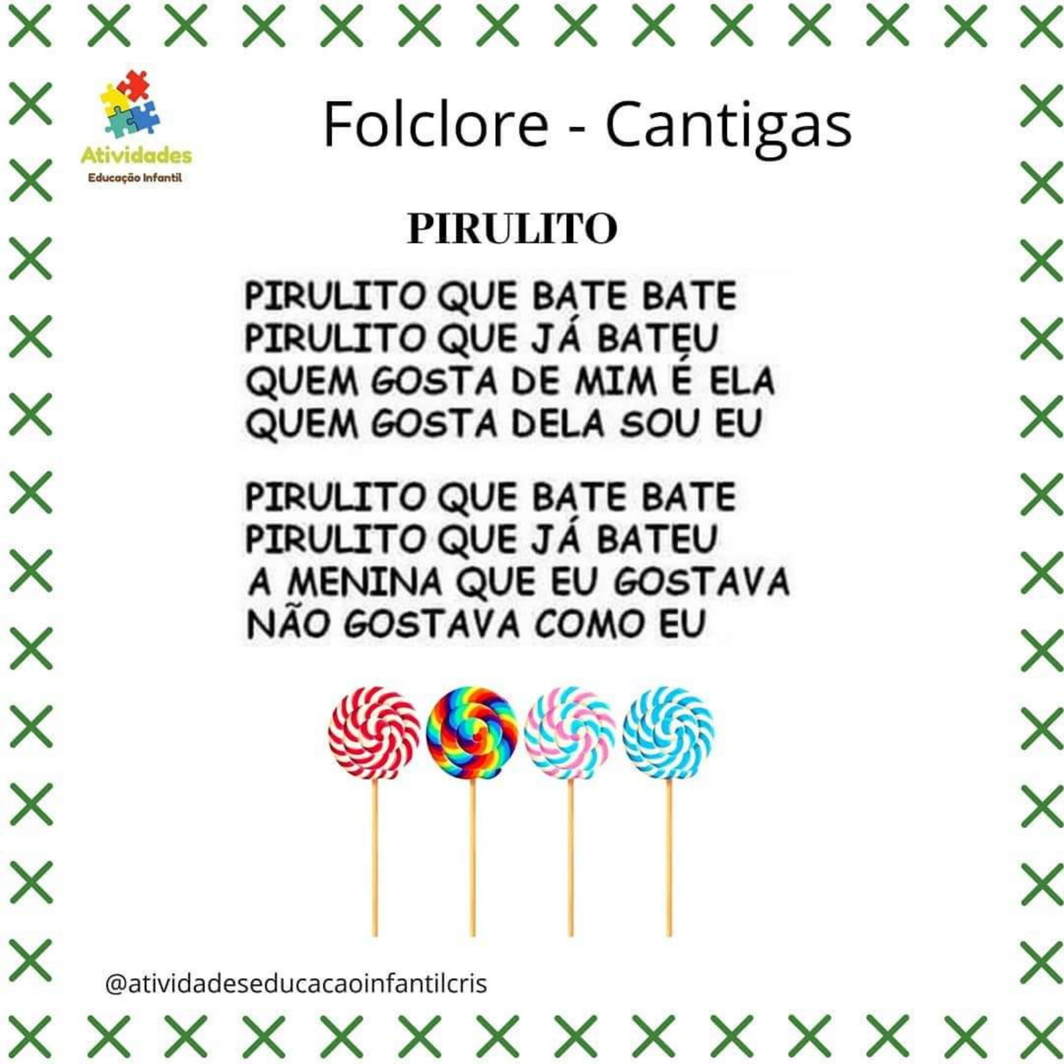 CANTIGAS DE FOLCLORE - Pedagogia