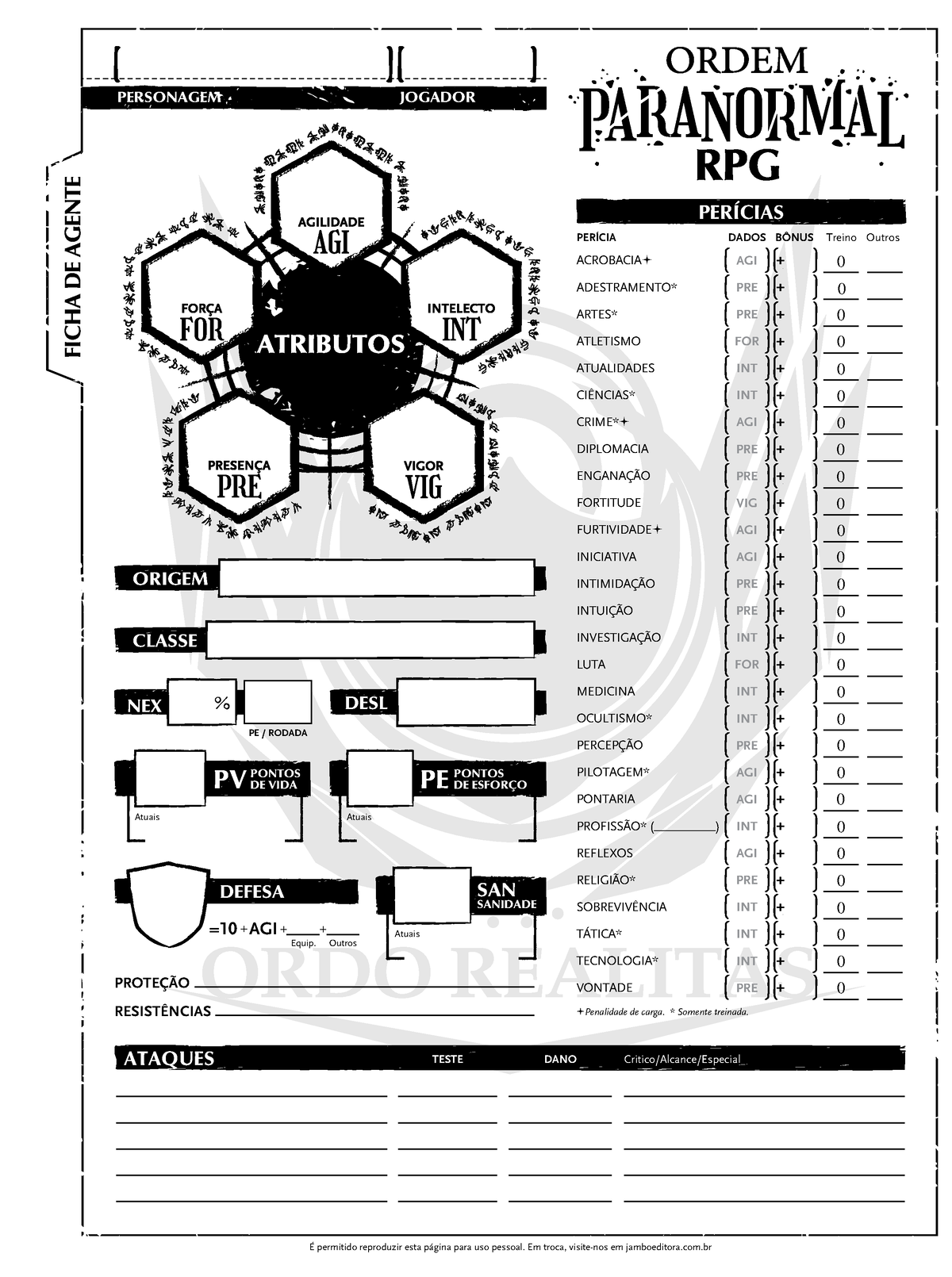 Ordem Paranormal RPG - Suplemento Da Comunidade, PDF, Jogos de RPG