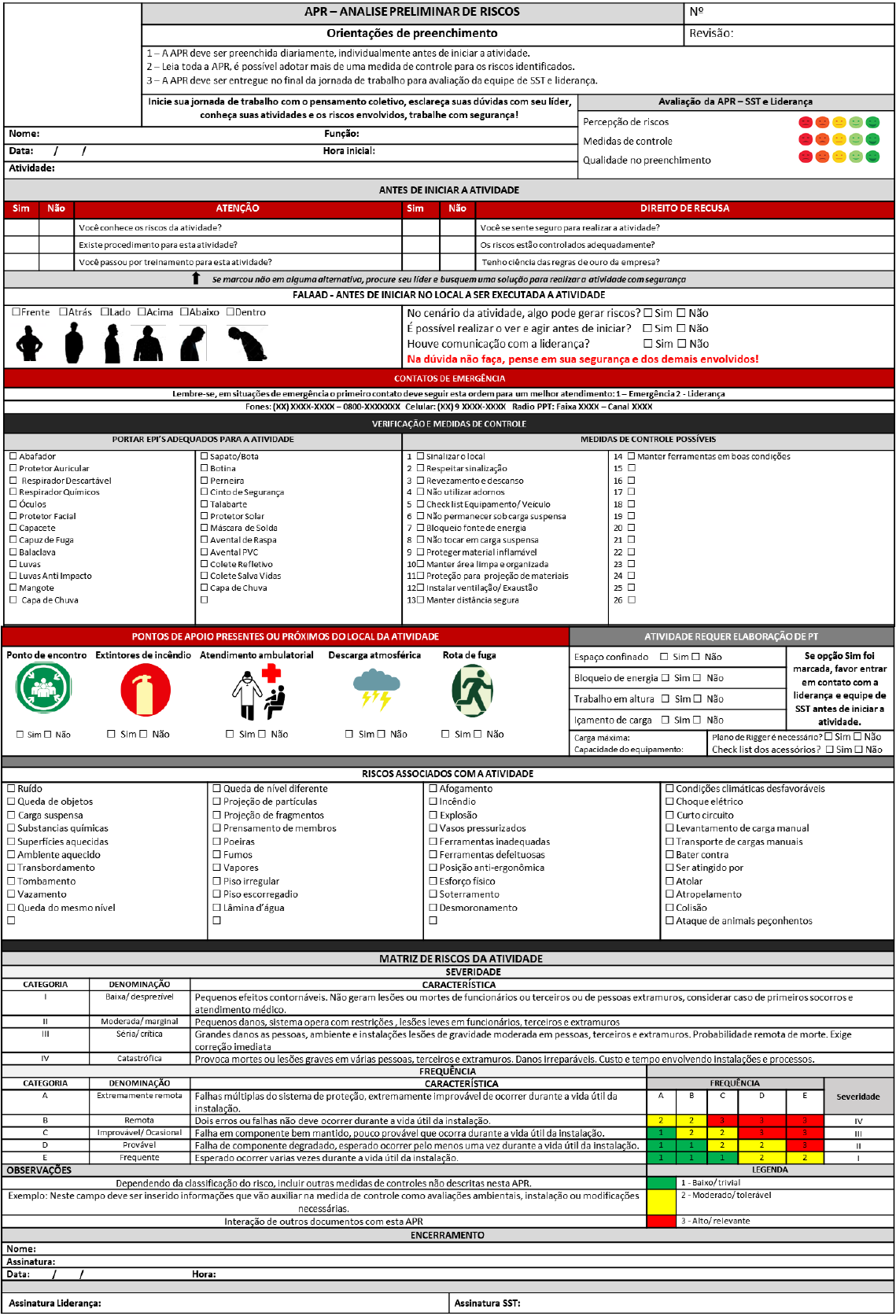 Apr Analise Preliminar De Riscos Seguran A Do Trabalho