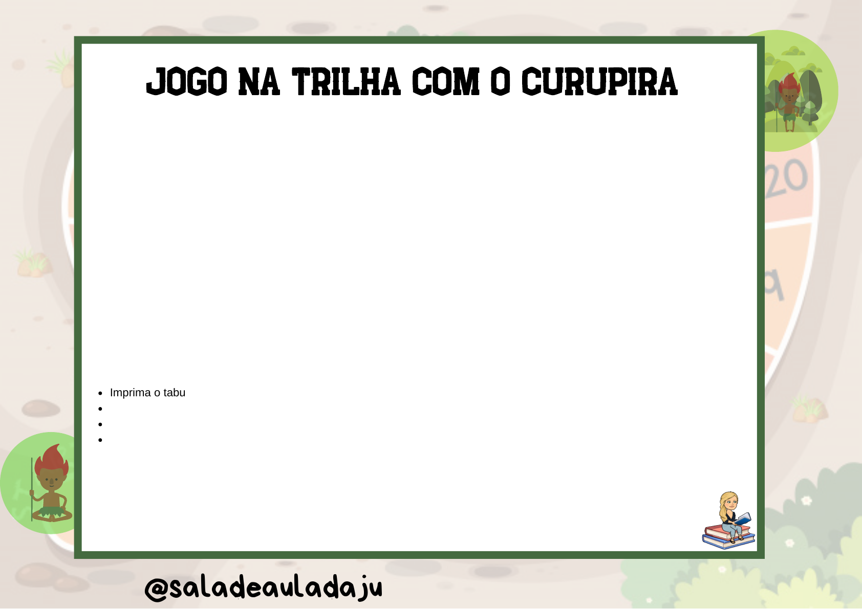 Tabuleiro do jogo educativo  Trilha do Curupira  , arte gr?fica