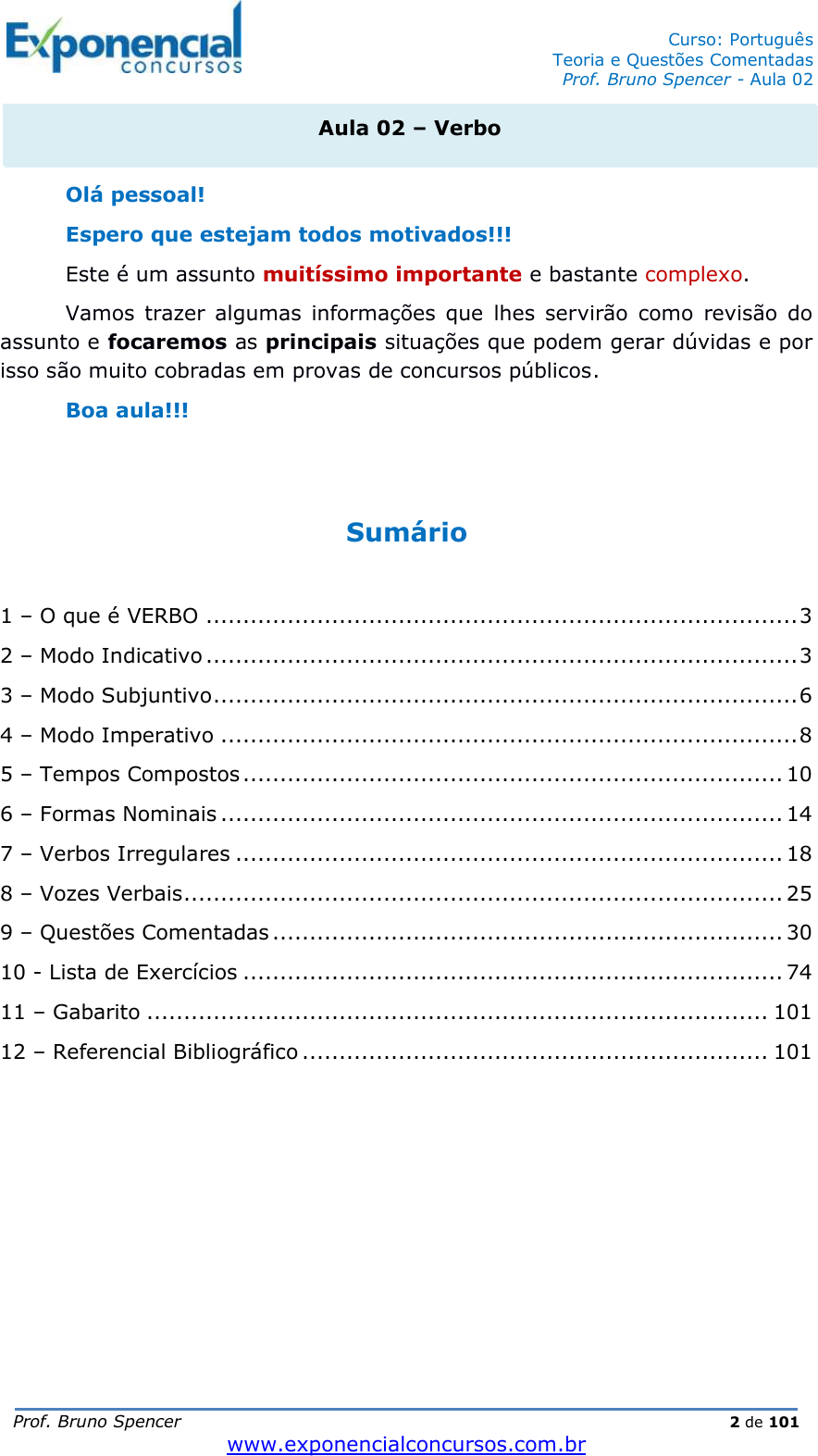 QUESTÕES ONLINE PARA PASSEI DIRETO - Verbos