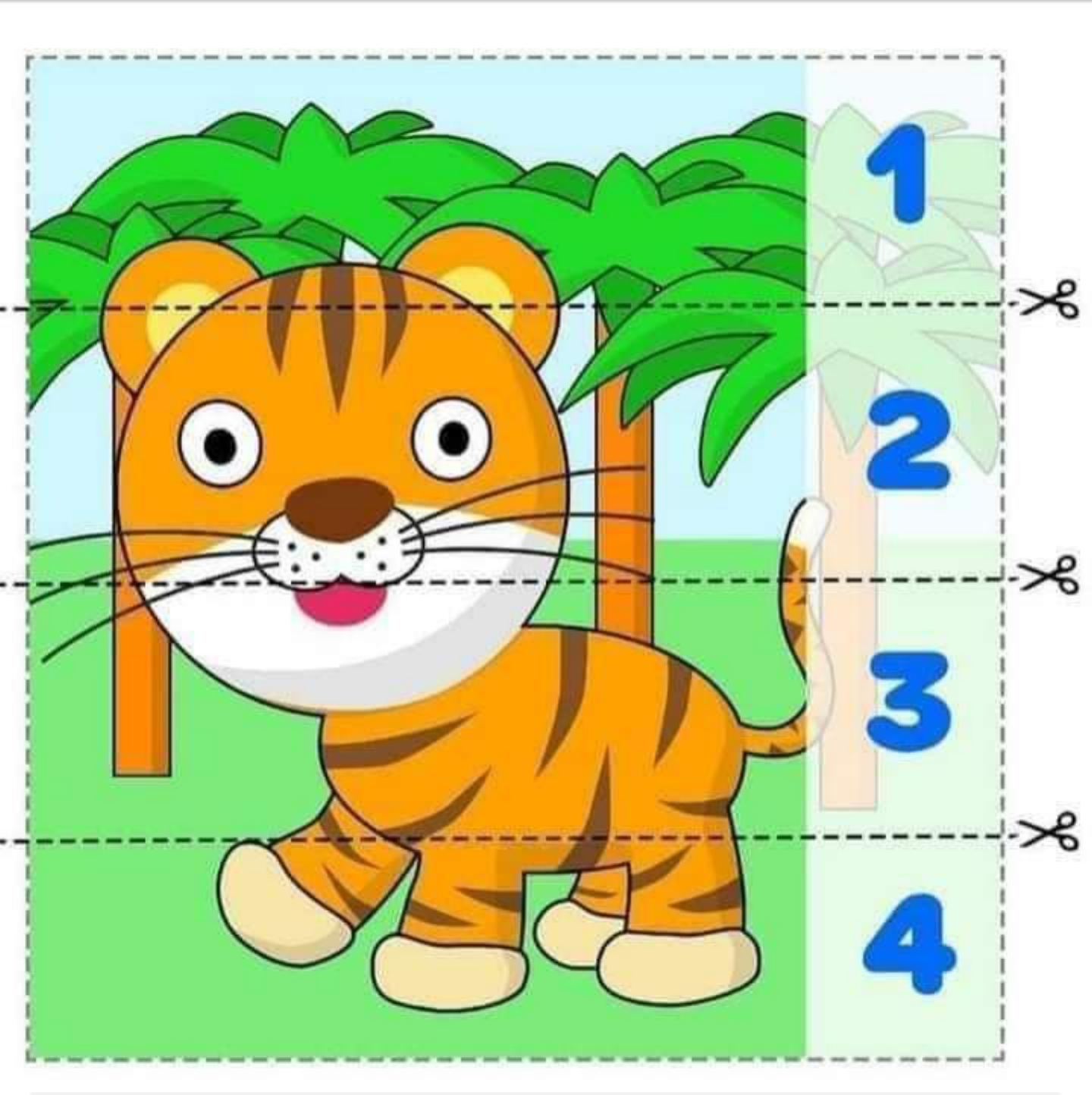 Quebra-cabeças 4 partes ANIMAIS – Pedagogiando no blog