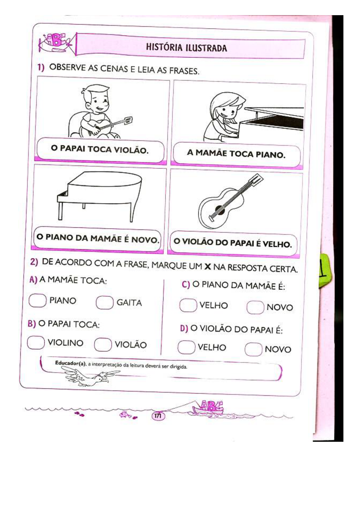 ATIVIDADES PARA CRIANÇAS DE 5 E 6 ANOS LINGUA PORTUGUESA - Educação