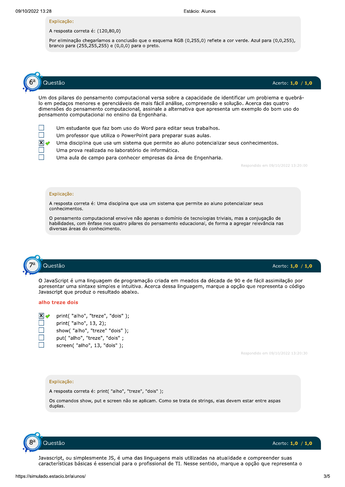 Simulado 2 Pensamento Computacional - Computacional