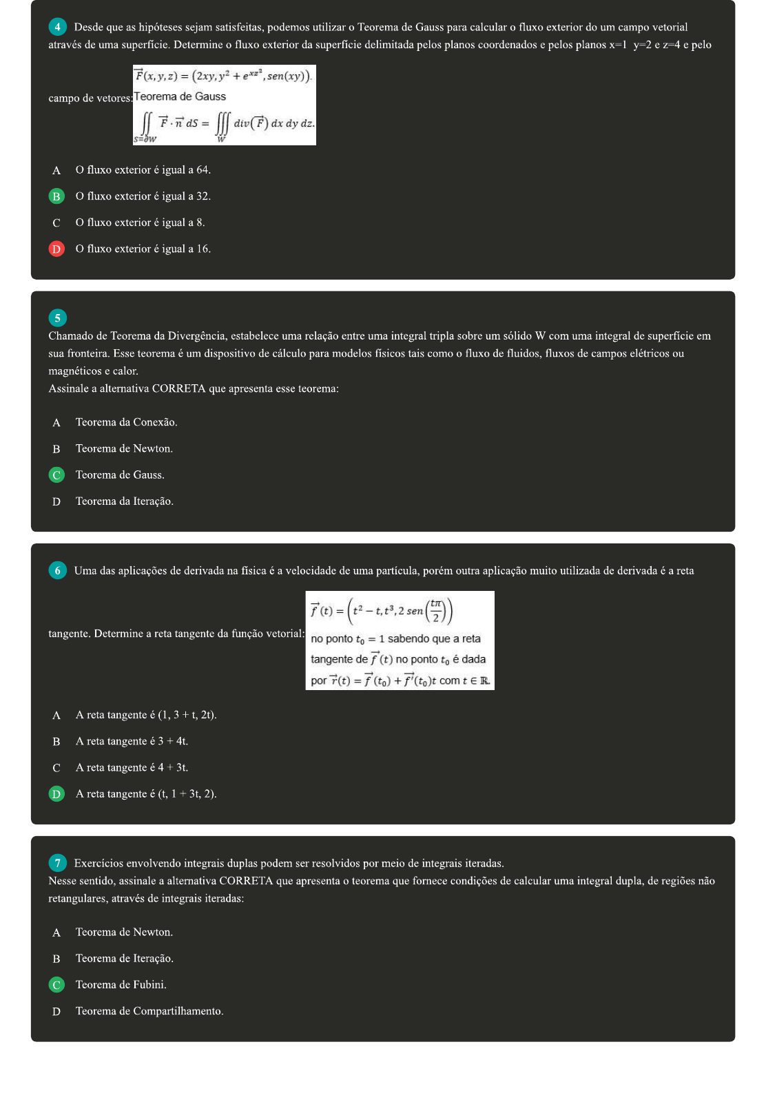 Avaliação Final Objetiva Cálculo Diferencial E Integral Iii Cálculo Iii