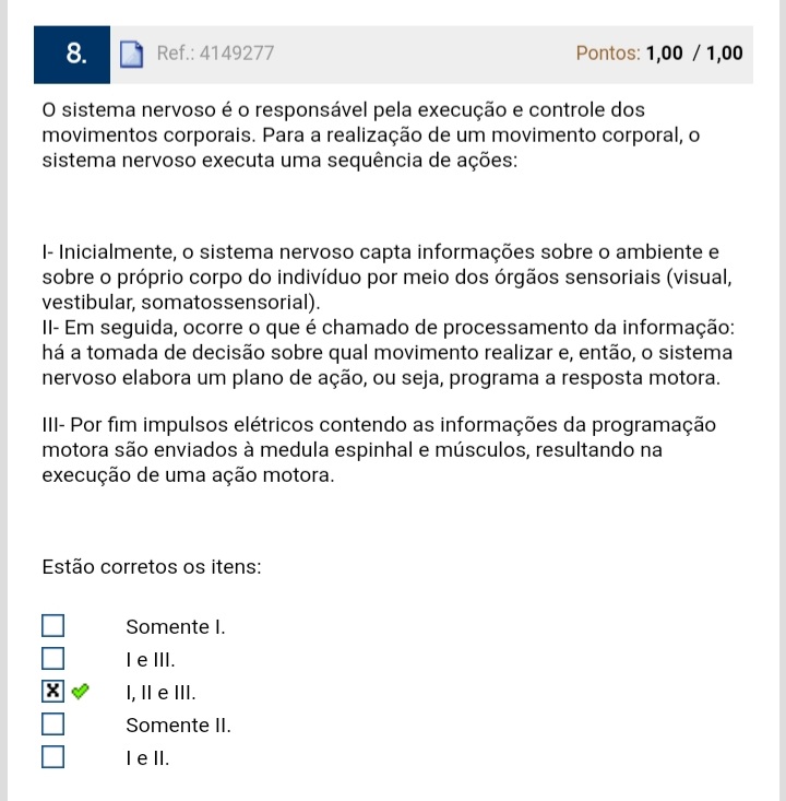 Prova Estácio - Corporeidade E Motricidade Humana