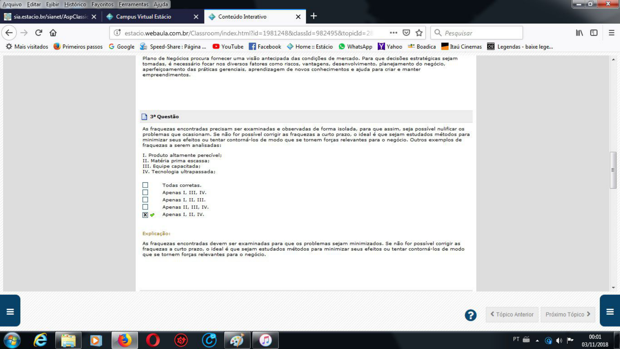 INFORMÁTICA E SOCIEDADE AULA 10 TESTE DE CONHECIMENTO - Informática E ...