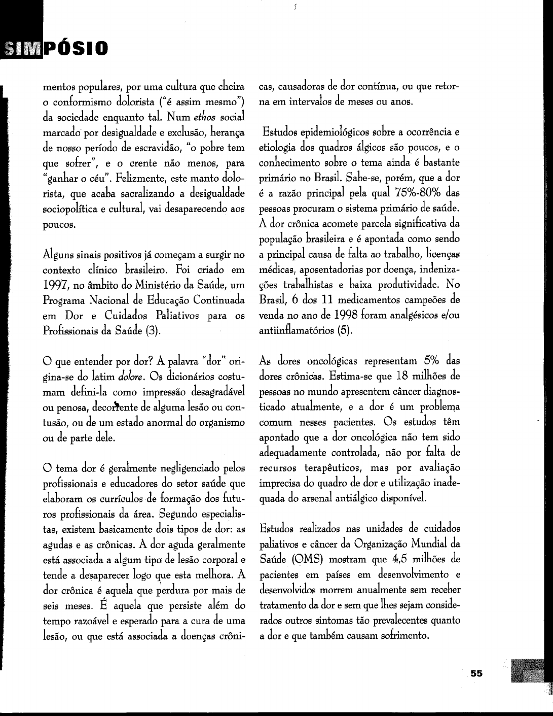 PESSINI, Leo. Humanização Da Dor e Sofrimento Humanos No Contexto  Hospitalar PDF, PDF, Dor