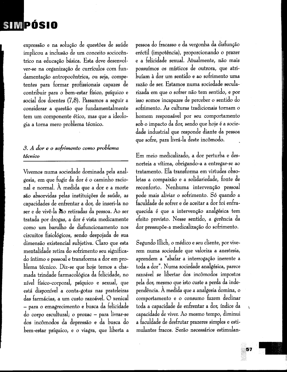 PESSINI, Leo. Humanização Da Dor e Sofrimento Humanos No Contexto  Hospitalar PDF, PDF, Dor