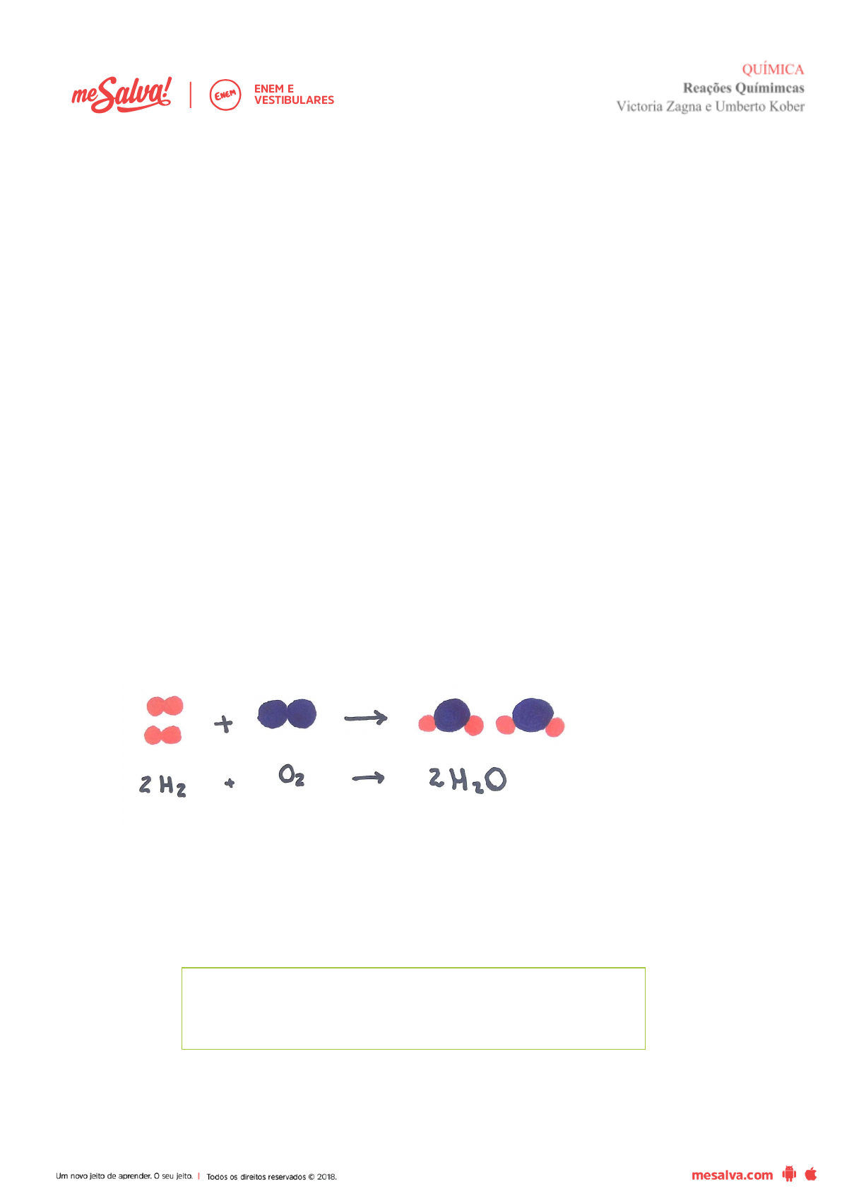 Leis Ponderais: Lei de Lavoisier. worksheet