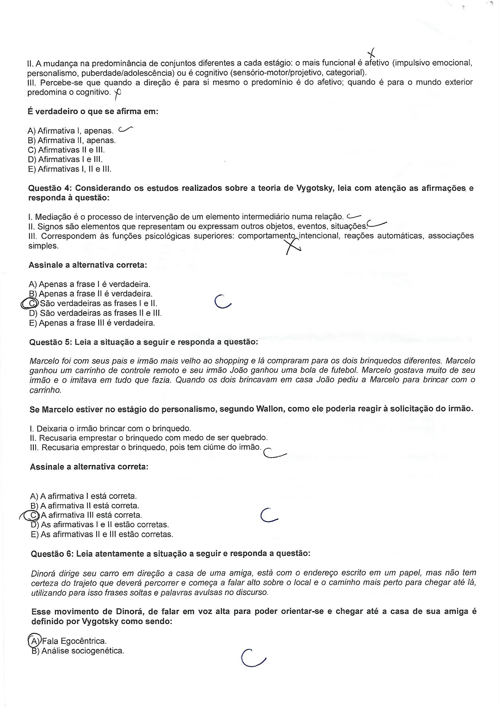 PROVA PSICOLOGIA SOCIO INT PG 02 - Psicologia Sócio-interacionista