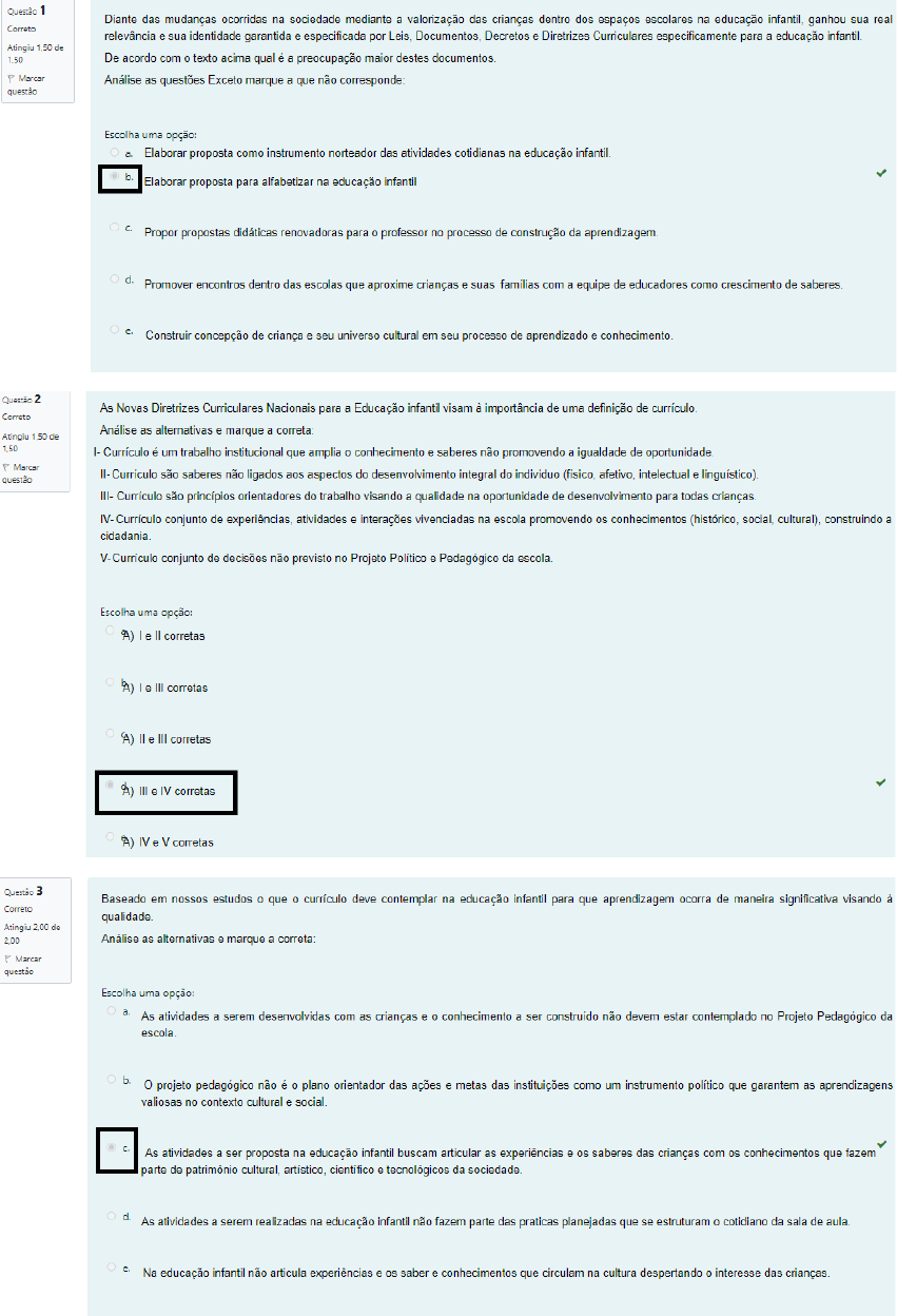 Avaliação Da Disciplina De Currículo Na Educação Infantil - Escola ...