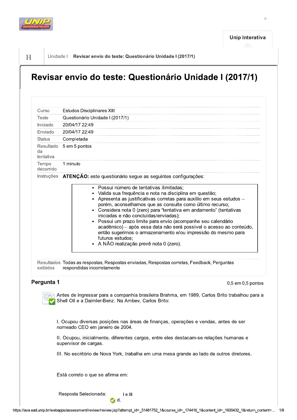 Estudos Diciplinares xii - Administração