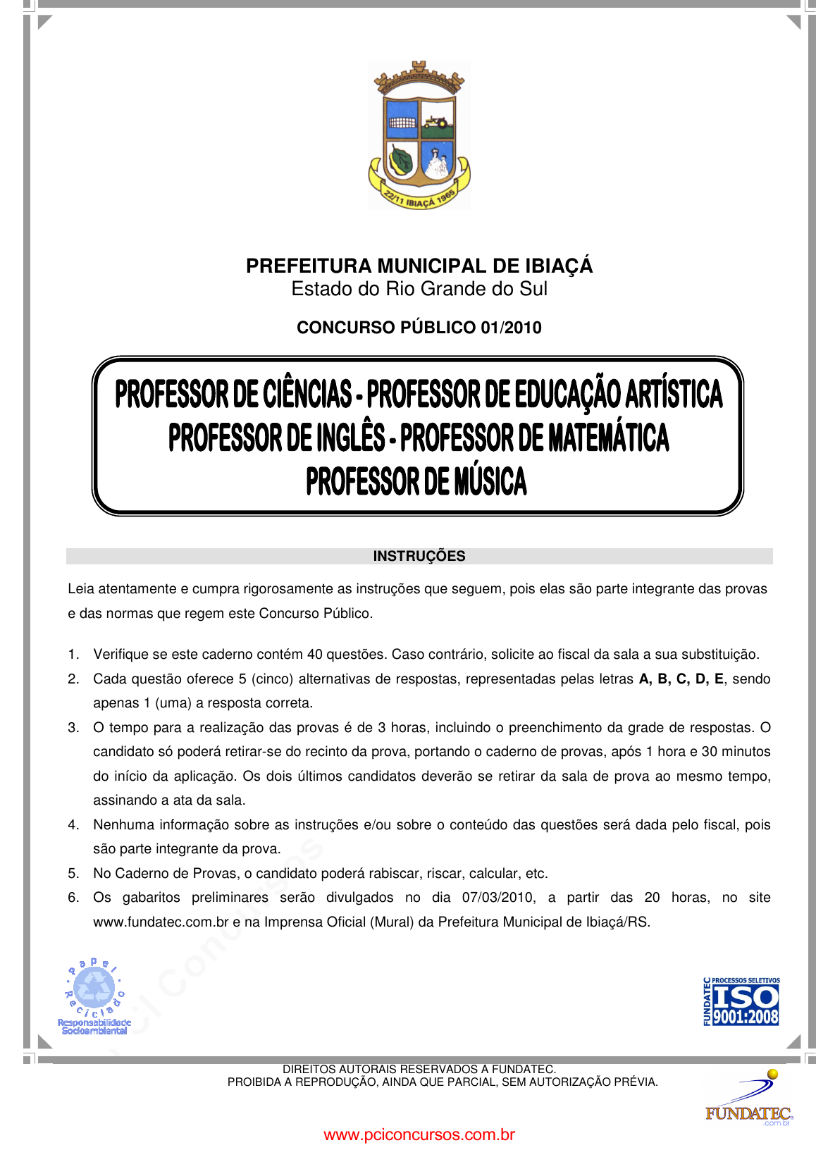 Aulão para professores de Ibiaça - RS / concurso público 