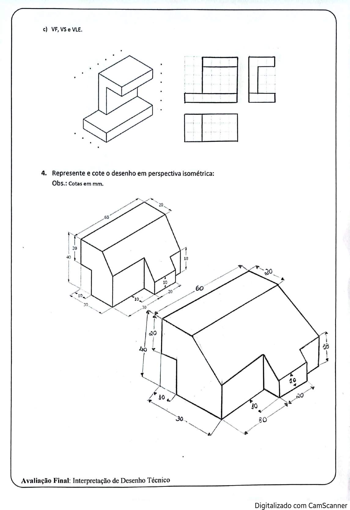 Avaliação Final Interpretação De Desenho Técnico Leitura E Interpretação De Desenhos 4694