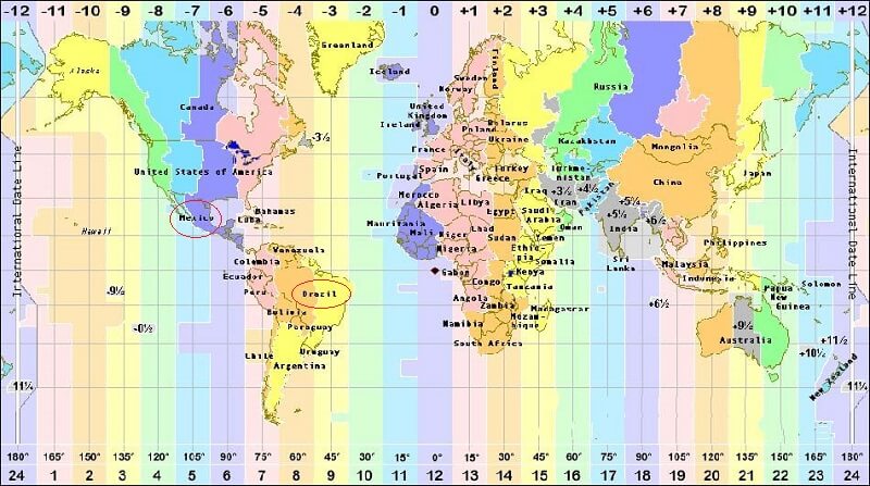 Fusos Hor rios Do Mundo Geografia