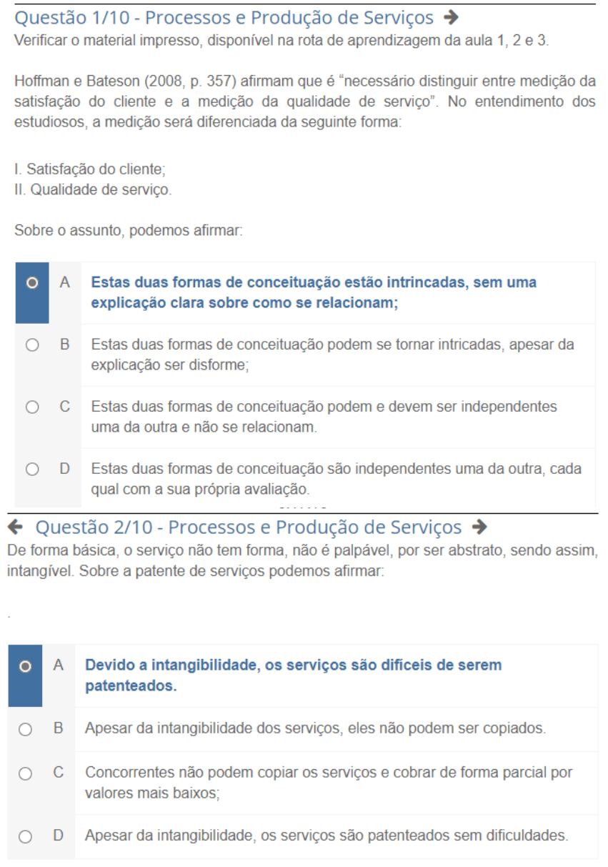 APOL 2 PROCESSOS E PRODUÇÃO DE SERVIÇOS 2021 - Processos e