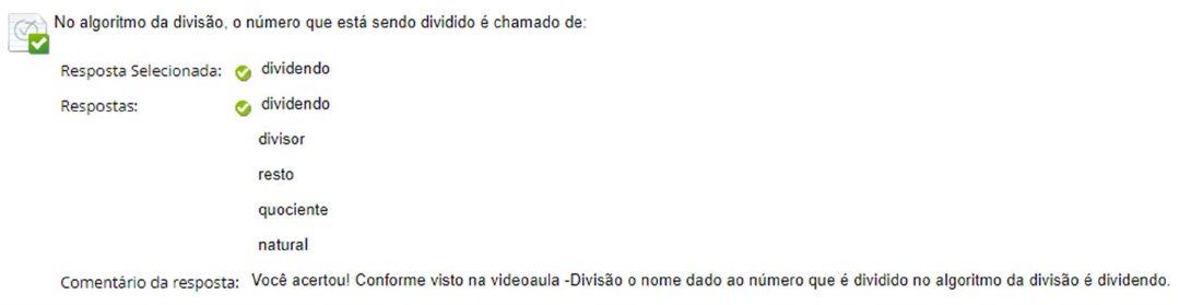 UNIVESP - Semana 2 - Quiz da Videoaula 6 - Exercicios 2 - Matemática Básica  - Matemática Básica