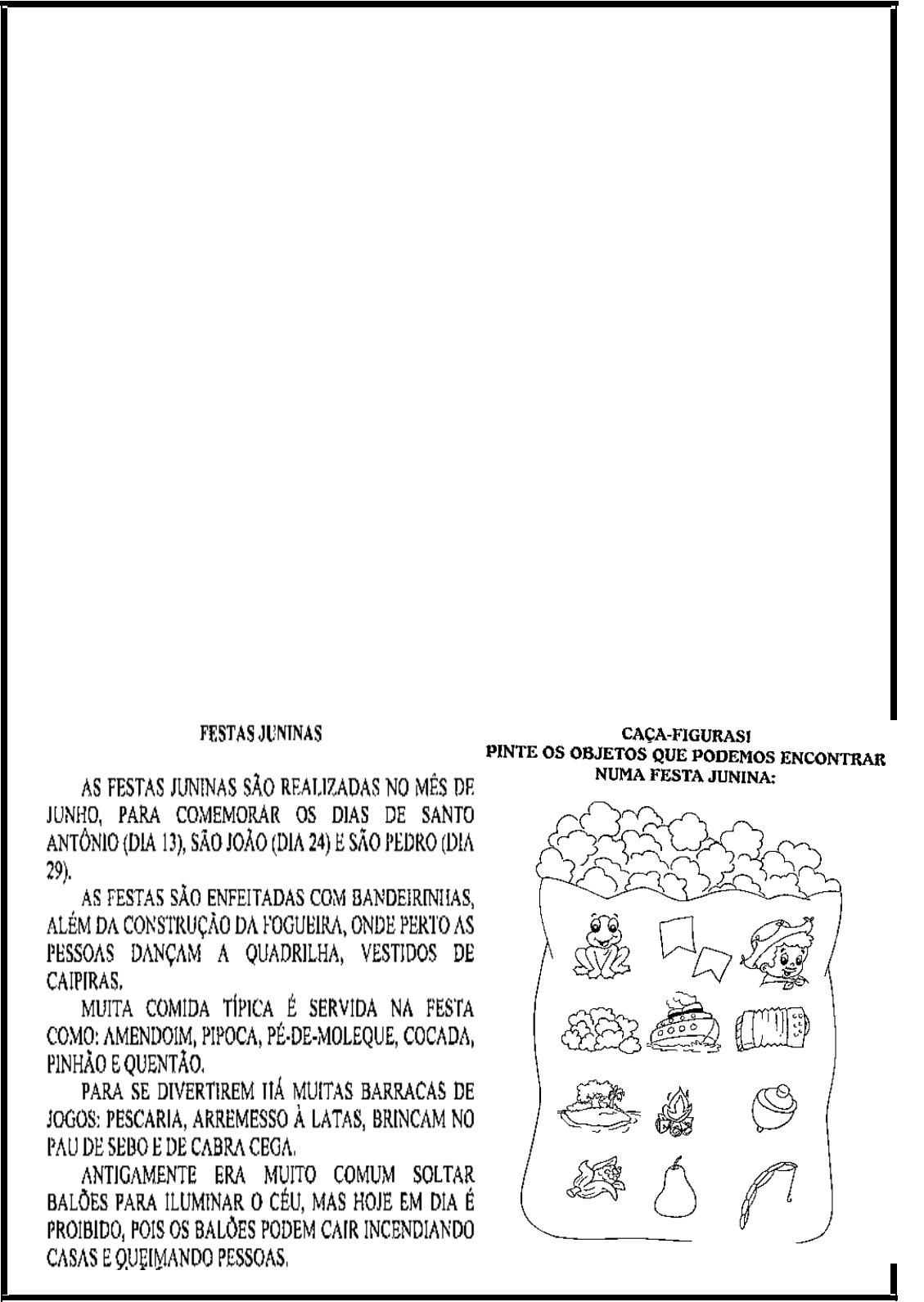 Jogo Mímica/Desenho - Festa Junina