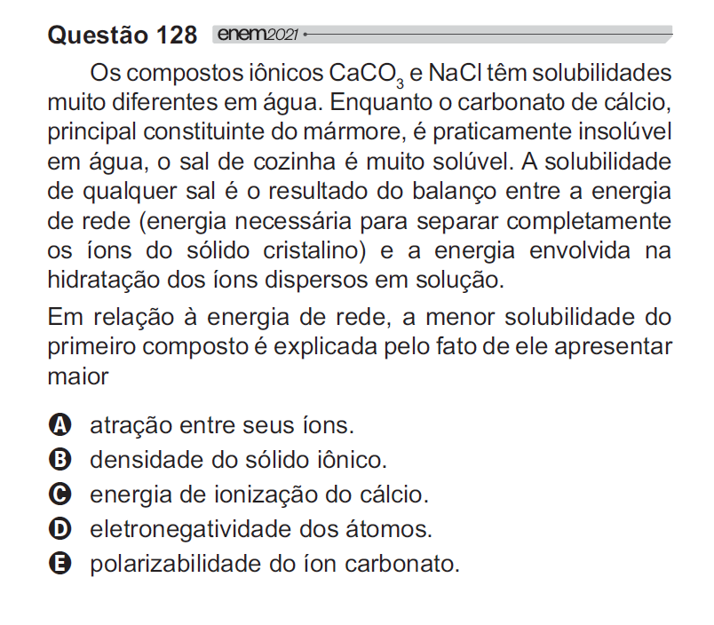 Os Compostos Ionicos Caco3 E Nacl - RETOEDU