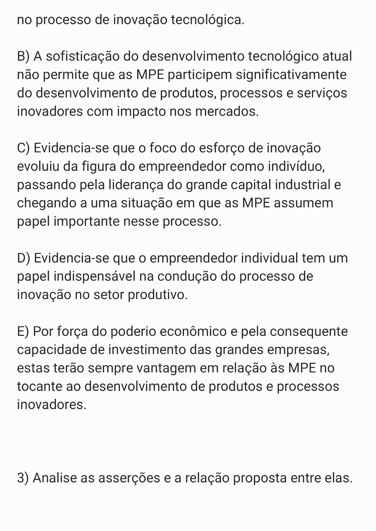 Exercícios Empreendedorismo (com Gabarito)!!! - Administração Estratégica