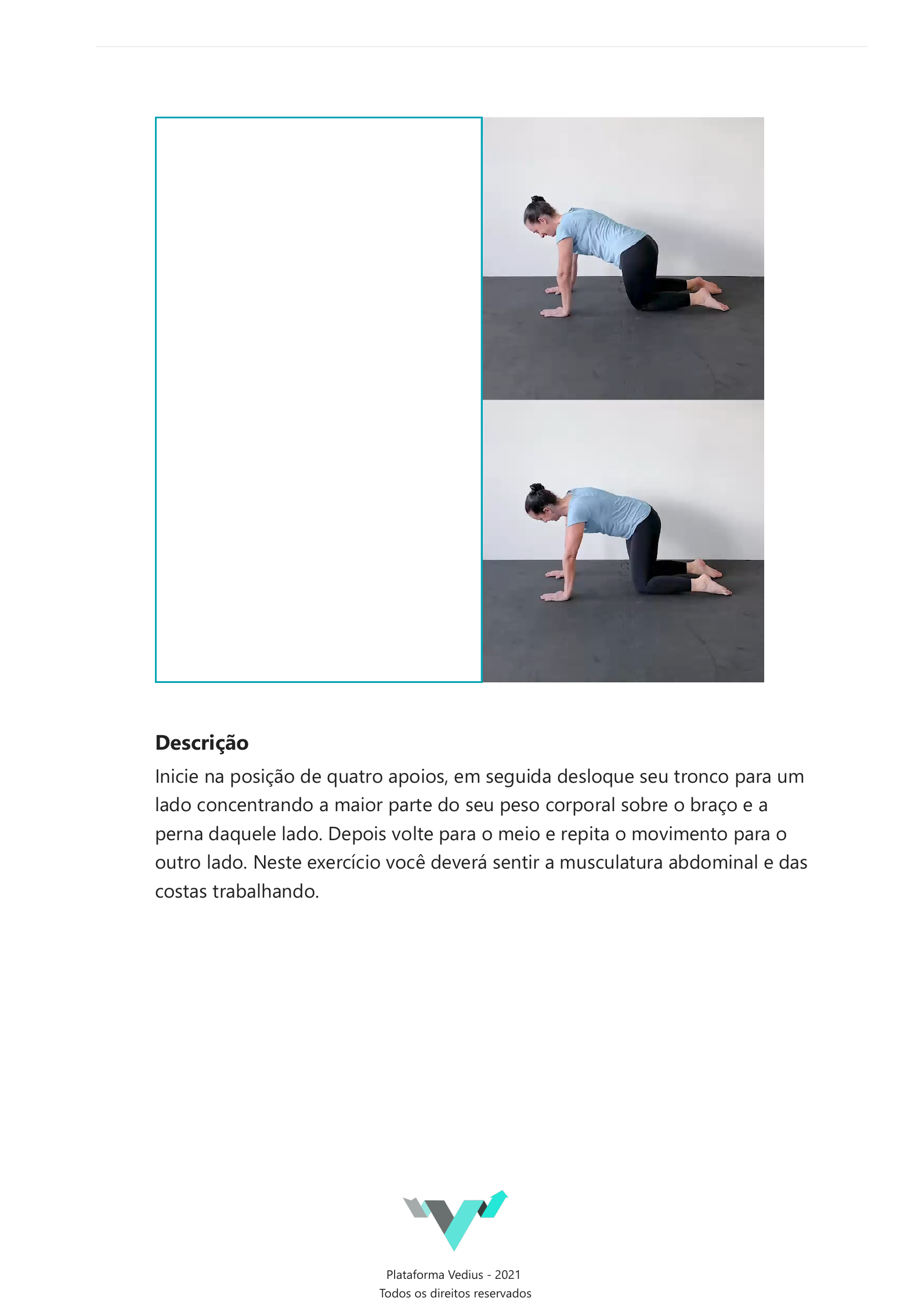 Exercícios nível fácil pilates Vedius- Sarah Evellin - Pilates