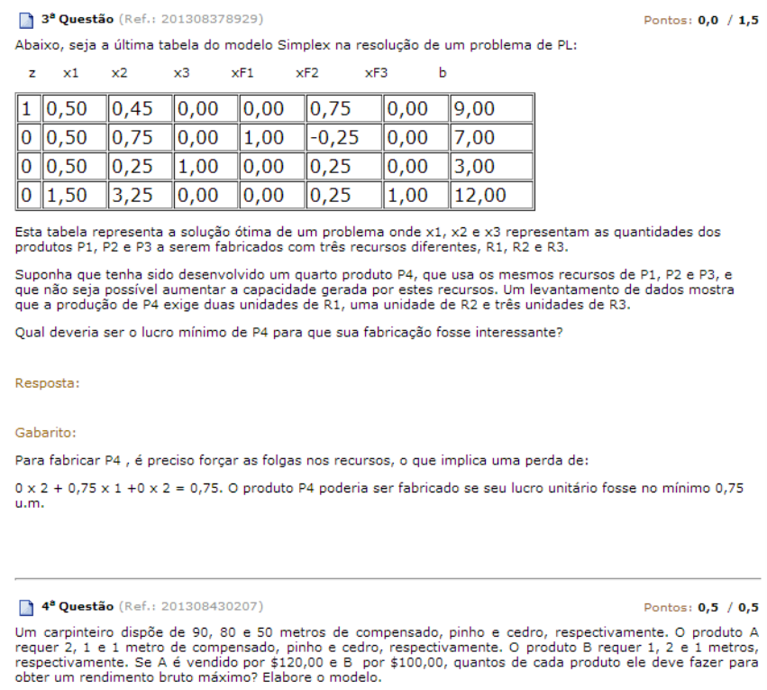 AV2 Pesquisa Operacional - Pesquisa Operacional I