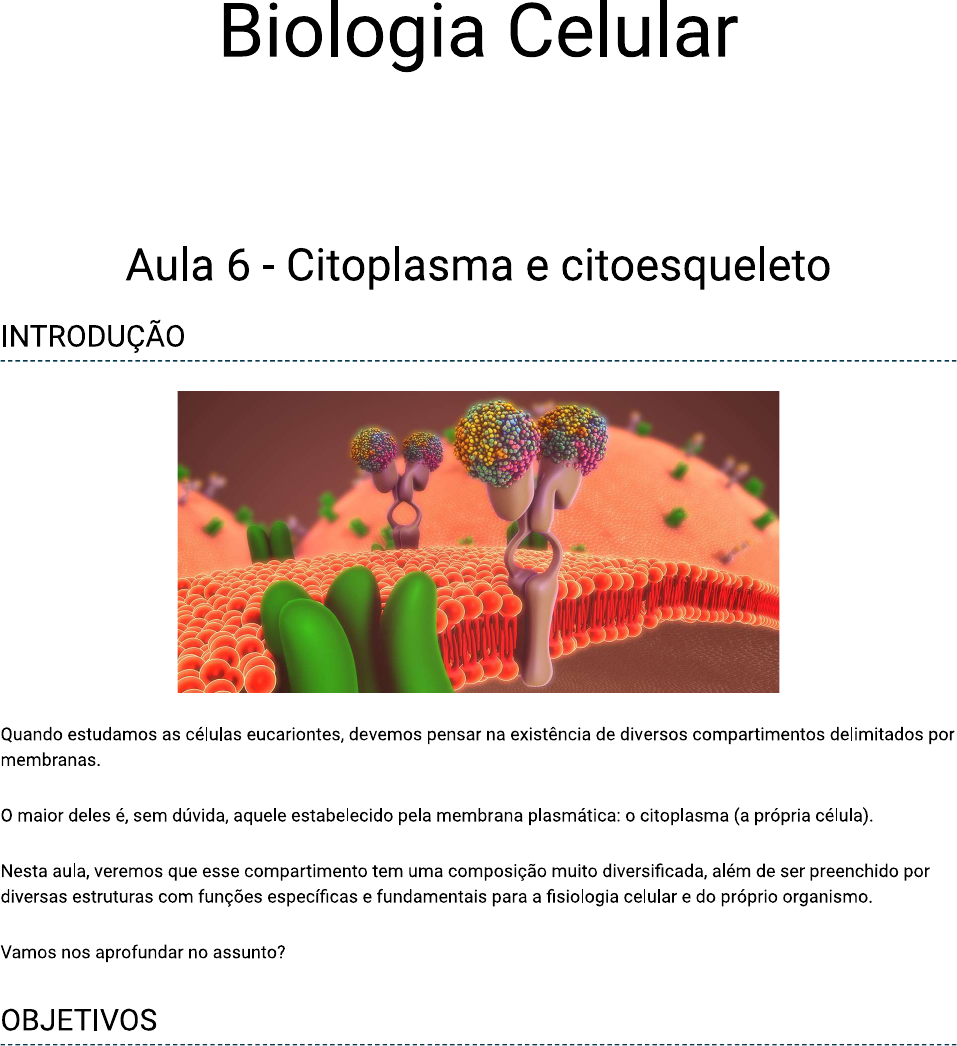 Aula 6 Citoplasma E Citoesqueleto Biologia Celular 0835