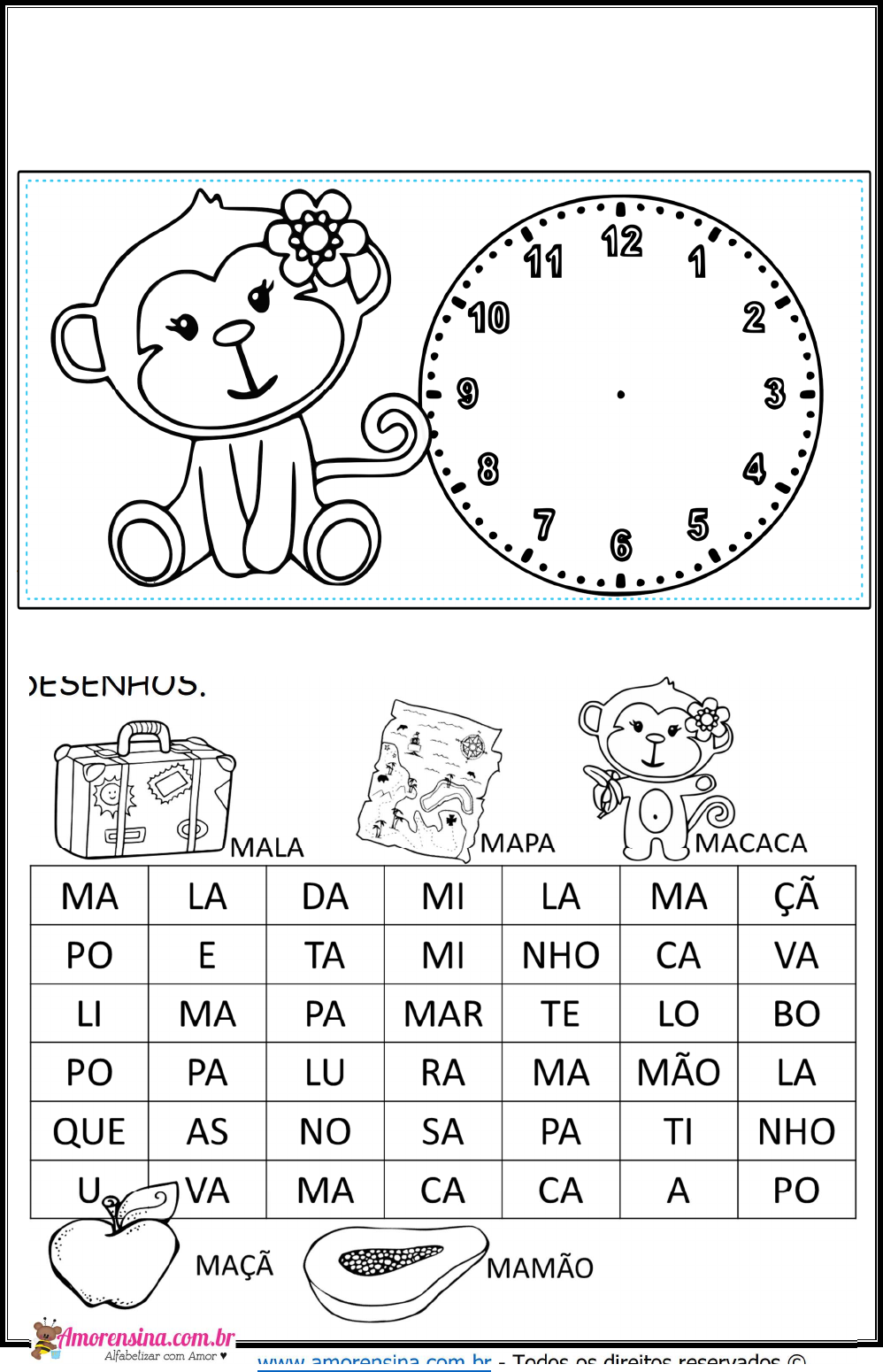 Parlenda meio-dia worksheet