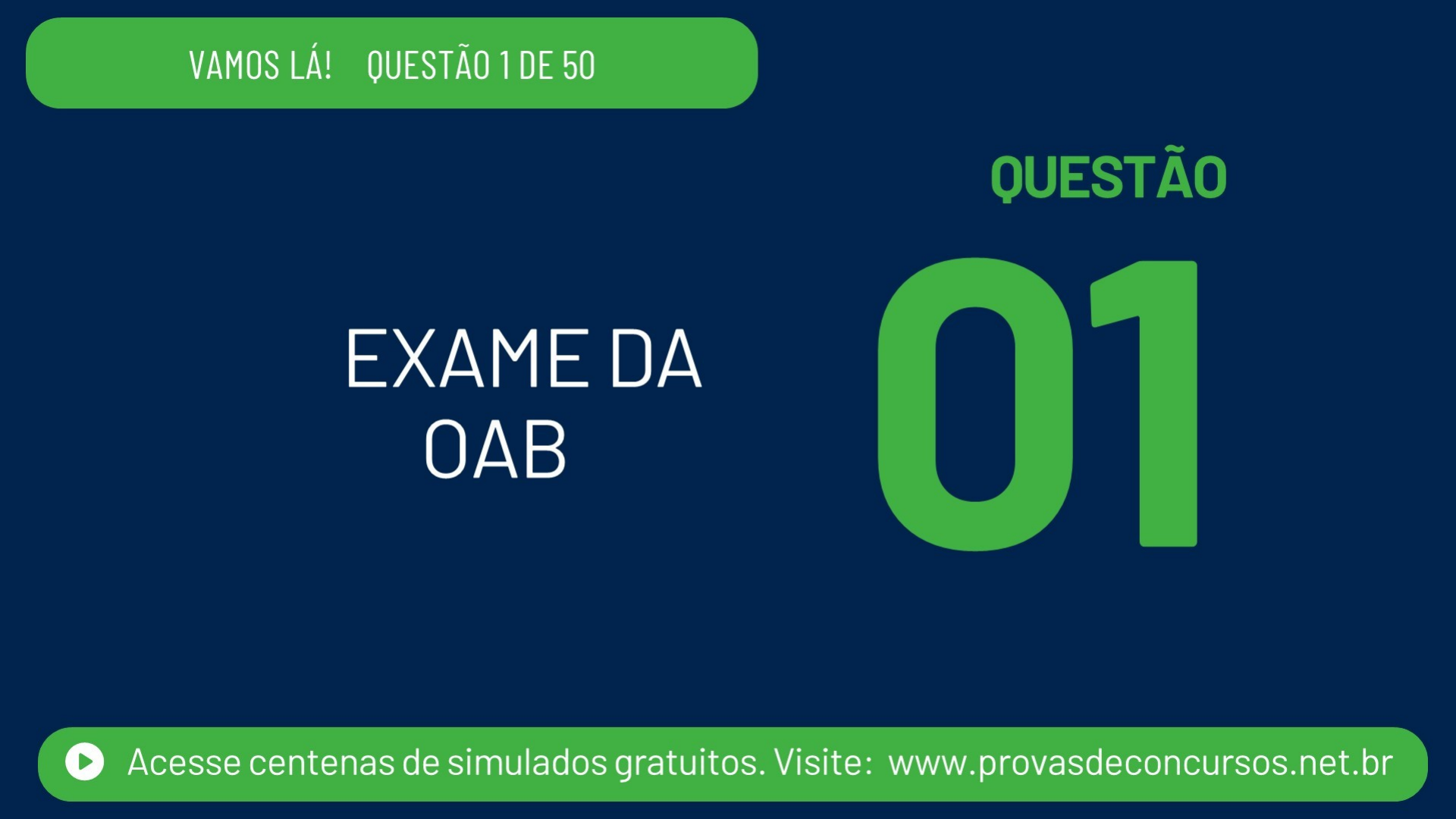 Exame Da Oab Simulado Com Questões De Exames Oficiais Anteriores Prova Quiz Teste Com 4103