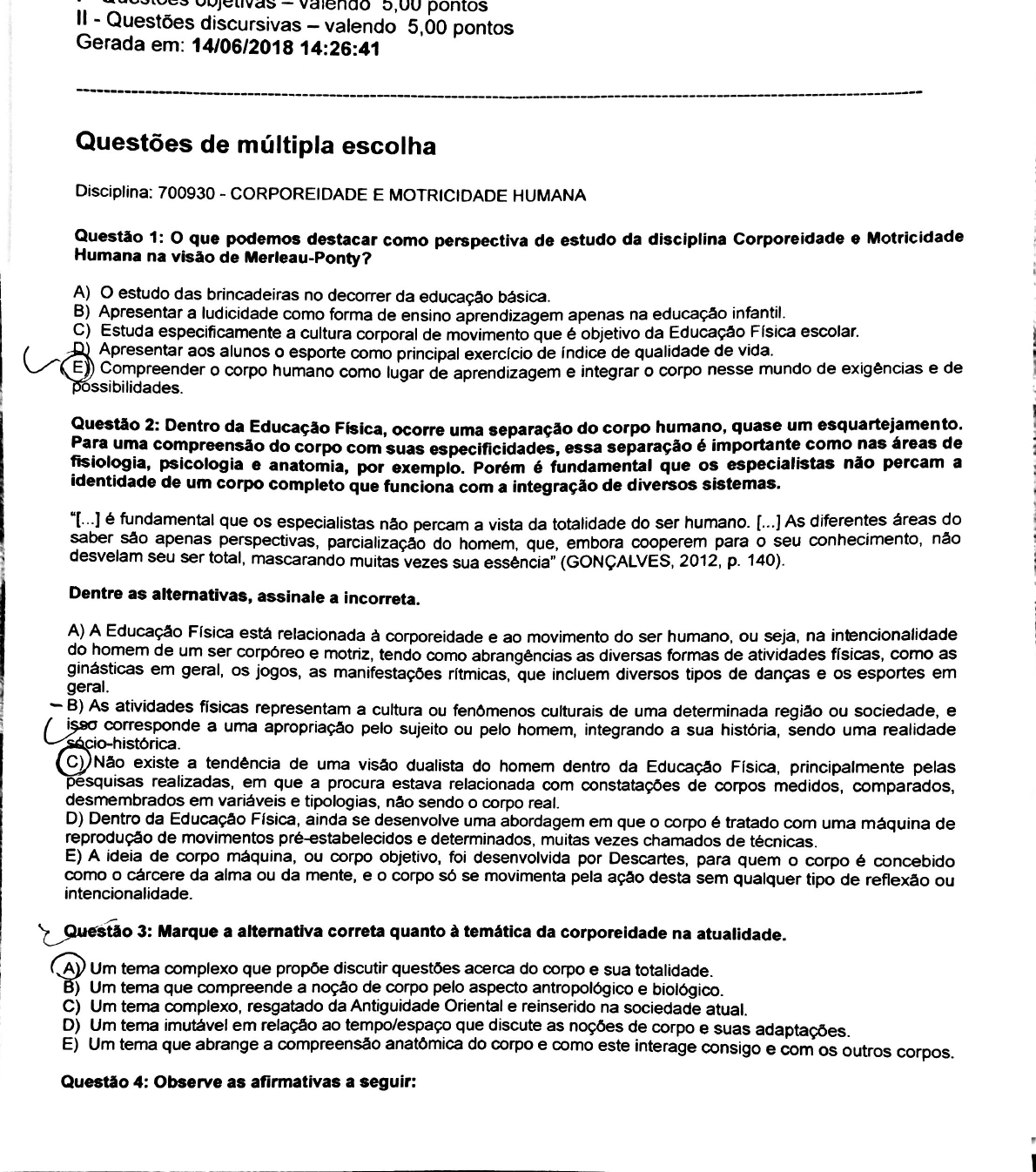 Corporeidade - Corporeidade E Motricidade Humana