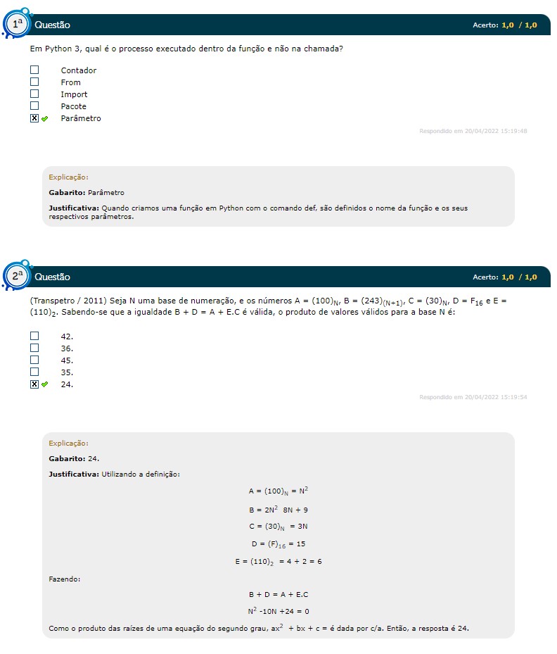 1 E 2 - Modelagem Matemática