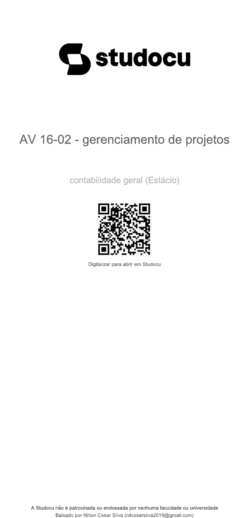 Grátis: DISCIPLINA - GERENCIAMENTO DE PROJETOS - Material Claro e Objetivo  em PDF para Estudo Rápido