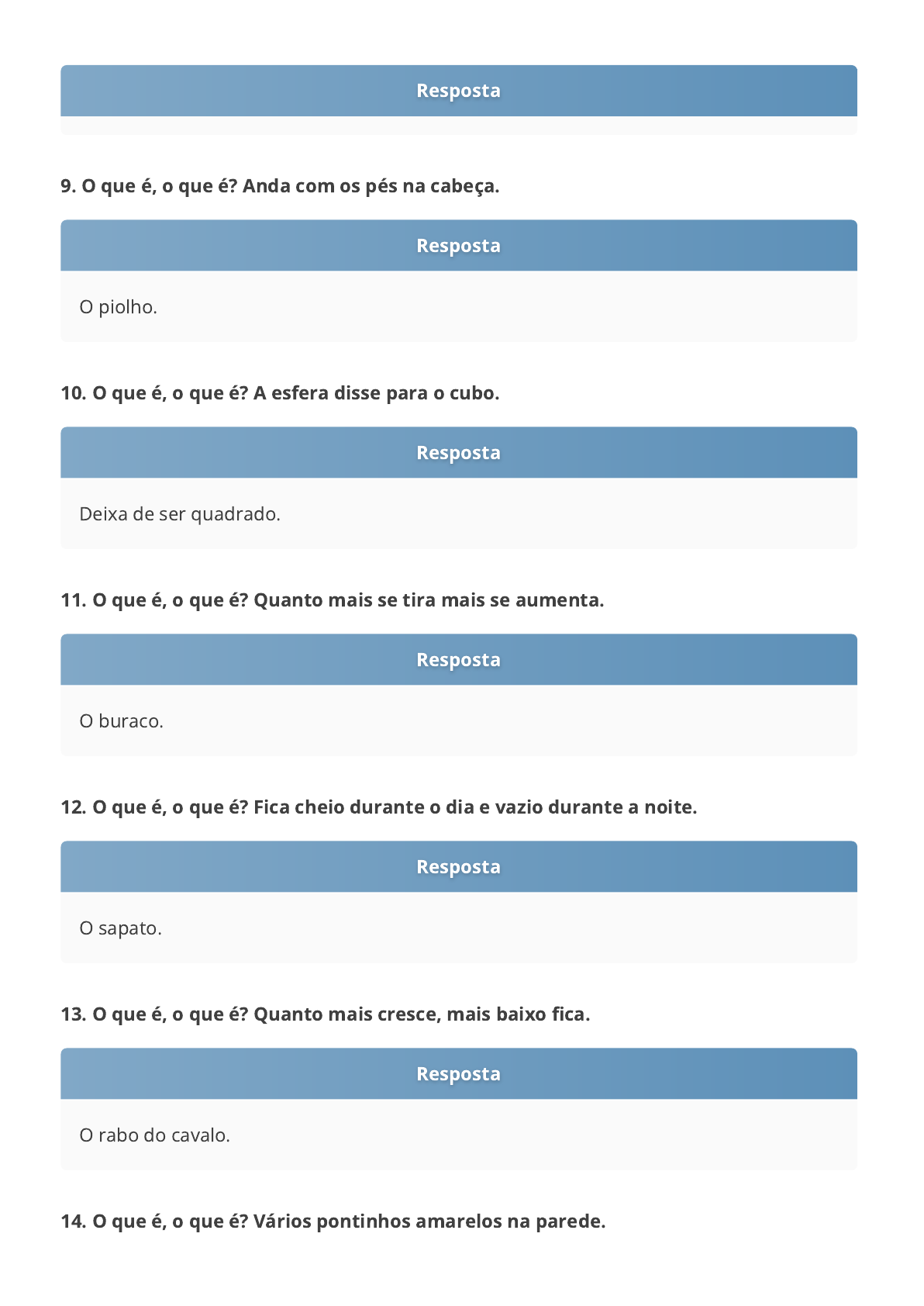 40 charadas difíceis com respostas!