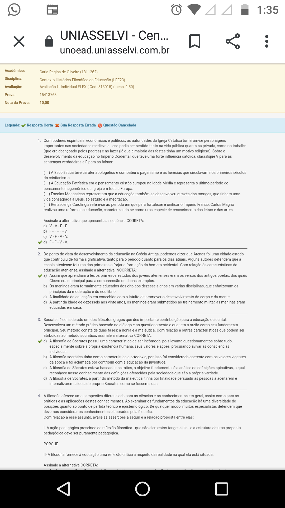 Fases da Vida e as nossas verdadeiras fases - Uma nota, uma história