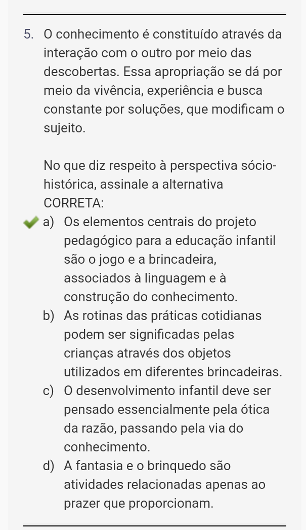 Prova Final Psicológia Da Aprendizagem - Psicologia Da Aprendizagem