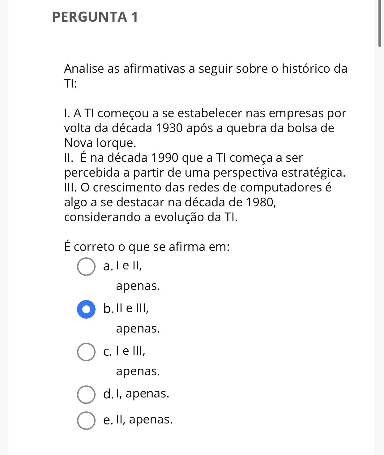 Análise As Afirmativas A Seguir Sobre O Histórico Da TI - Segurança Em ...