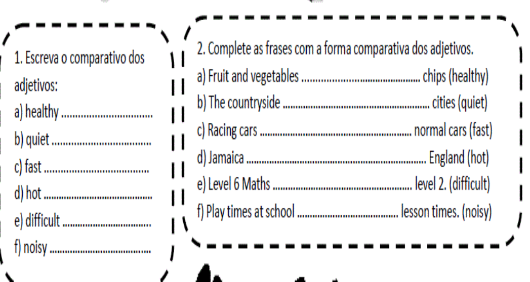 Grau Comparativo dos Adjetivos em Inglês