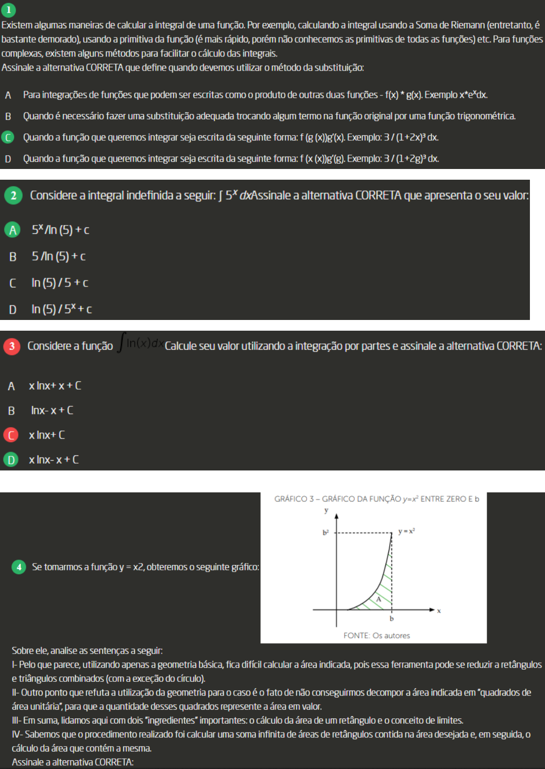 Avaliação I - Individual Cálculo Diferencial E Integral II - Cálculo ...