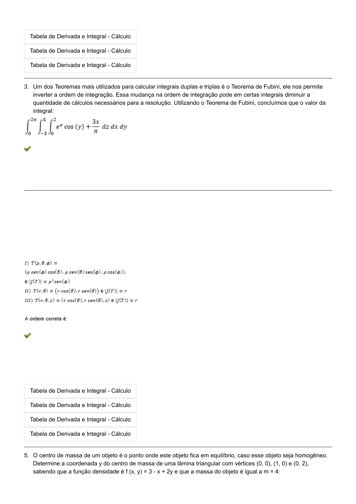 AV 1 CALCULO DIFERENCIAL INTEGRAL III - Cálculo Diferencial e Integral  (mat22)