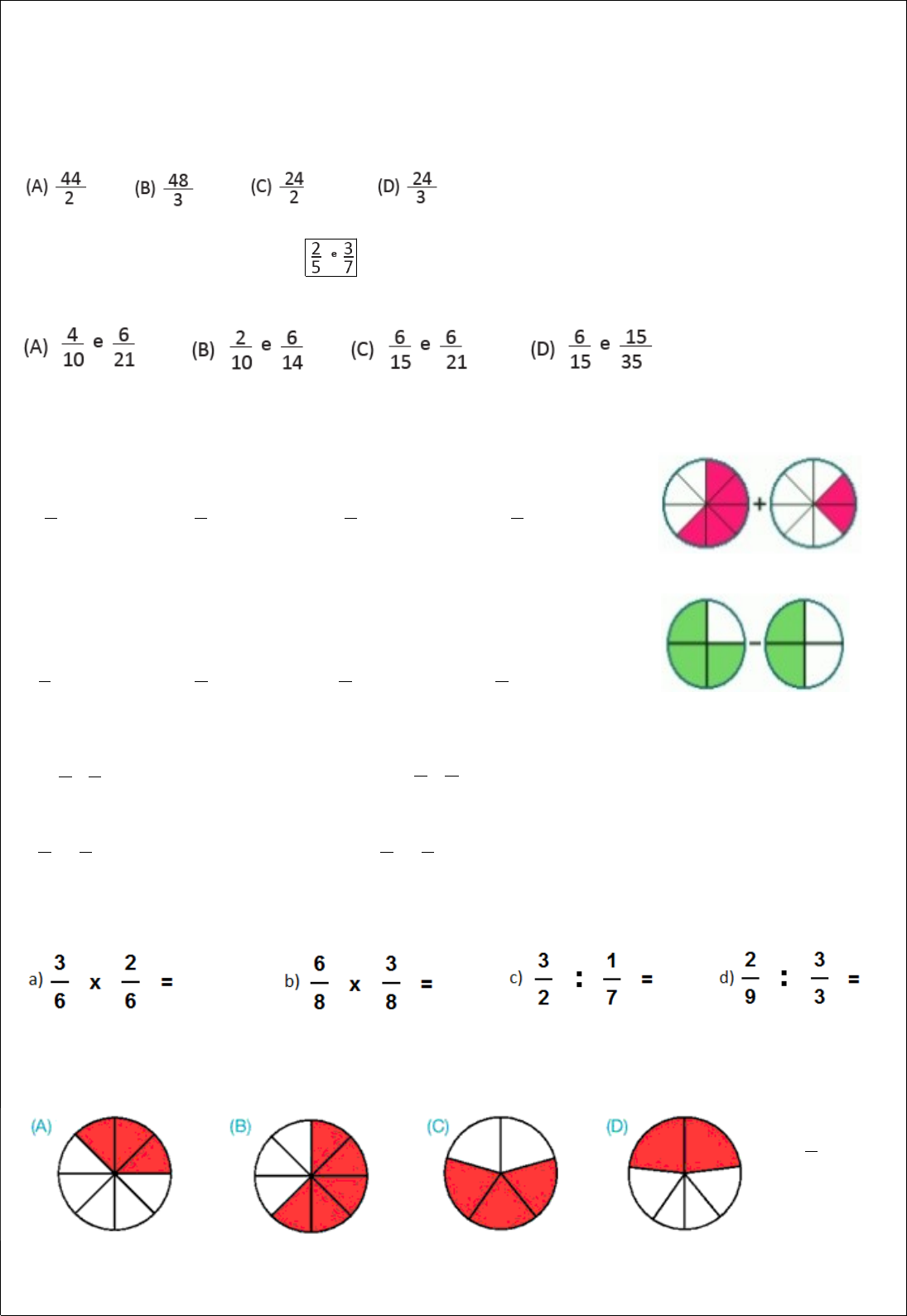 ➥ Quiz de Matemática 6º Ano #2  Quiz Virtual [Frações, Representação  Numérica e Muito Mais] 