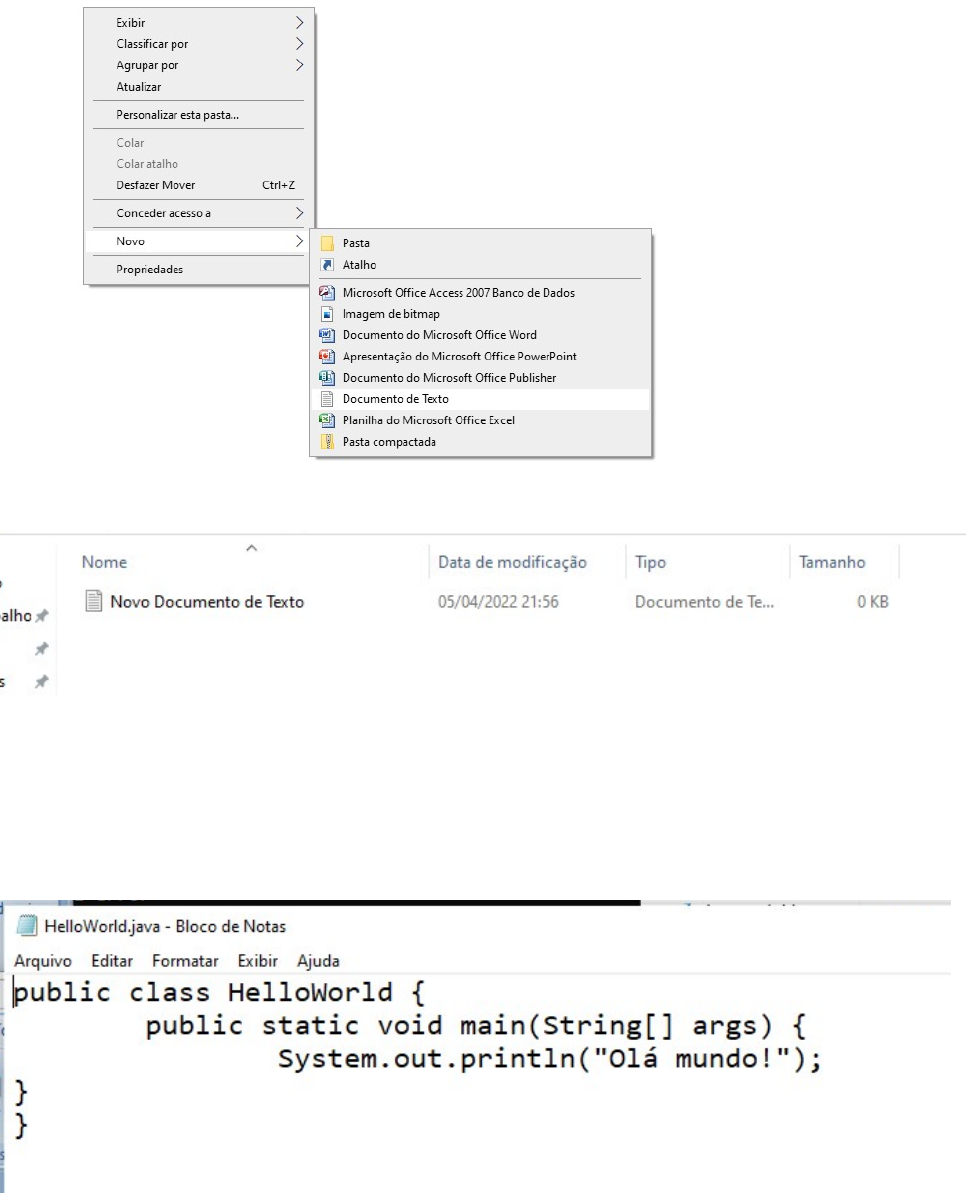 Aula 04 - Criando Arquivo Java, Compilando e Executando no Prompt de  Comando 