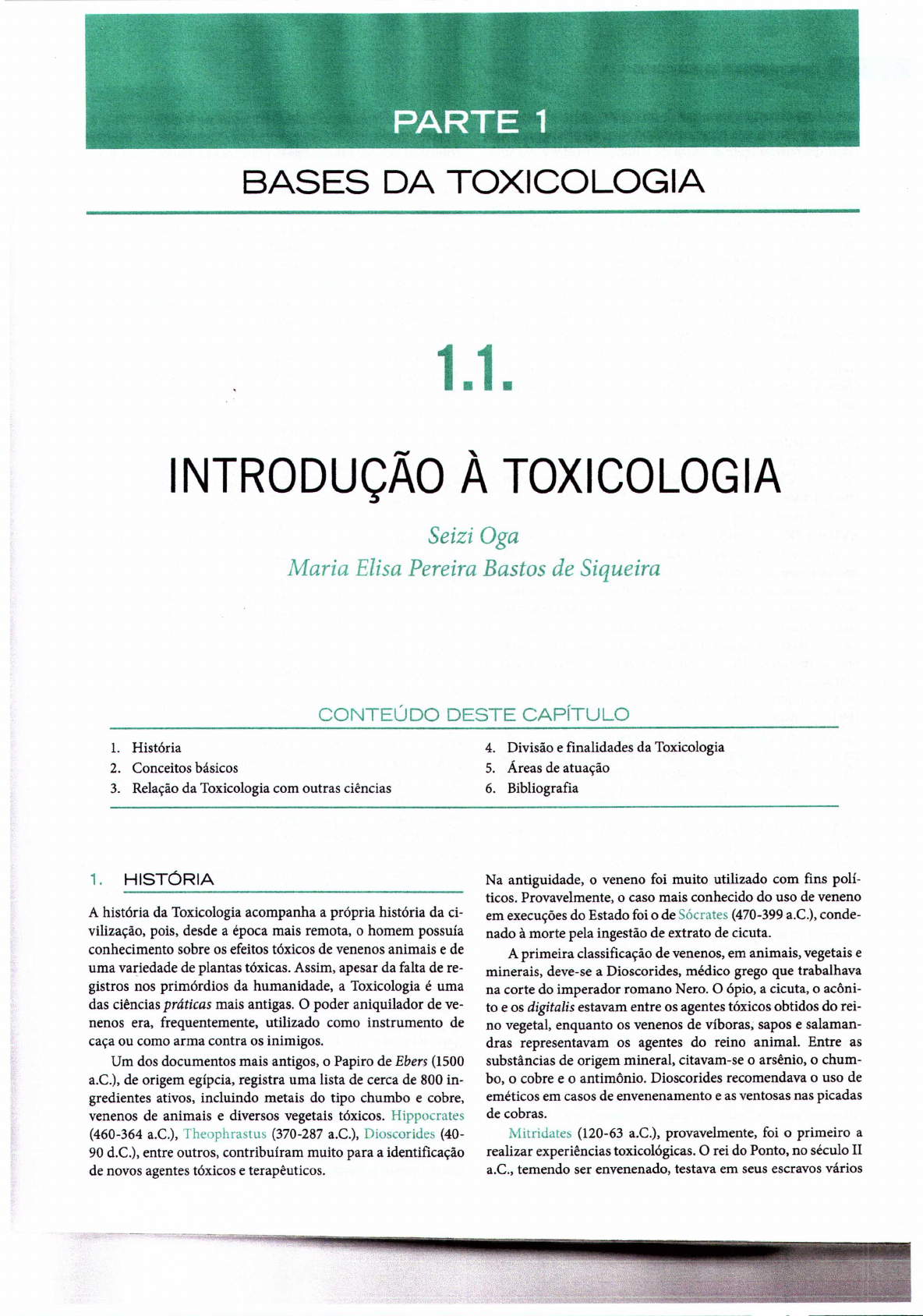 Toxicologia: conceitos, especialidades e aplicações