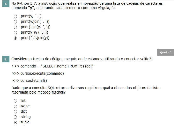 Disciplina: EEX0039 - DESENVOLVIMENTO RÁPIDO DE APLICAÇÕES EM PYTHON ...