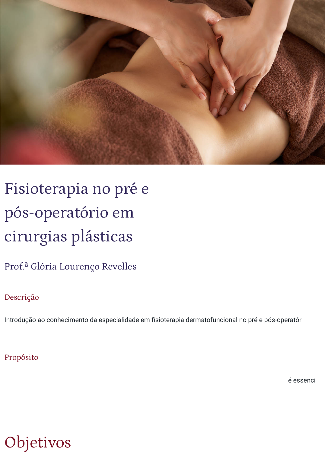 O Papel da Fisioterapia no Pós-operatório de Abdominoplastia: Uma